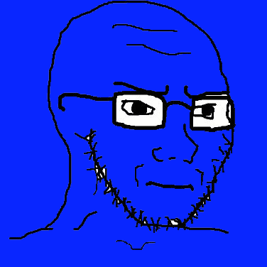 Blue soy boy wojak — Wojak meme