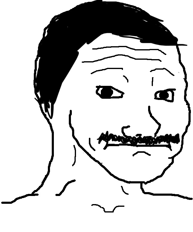 Wojak jim face mustache — Wojak meme