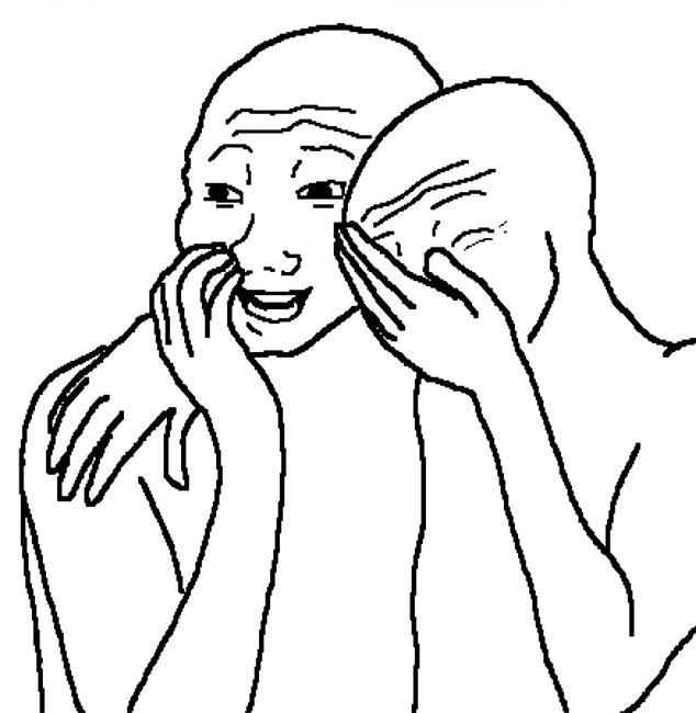 Wojaks laughing — Wojak meme