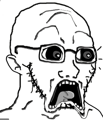 Wojak soy boy mouth dropped — Wojak meme