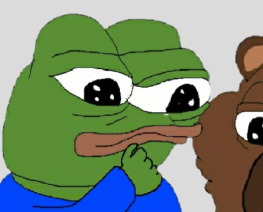 Pepe whispers to bobo — Pepe meme