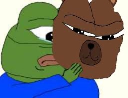 Pepe sad wearing bobo mask — Pepe meme