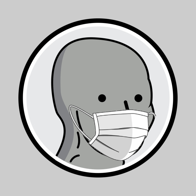 Wojak npc wearing facemask profile pic — Wojak meme