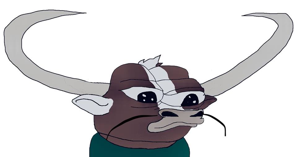 Pepe bull big horns — Pepe meme