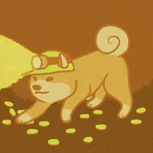 Doge miner mining for coins — Reaction meme