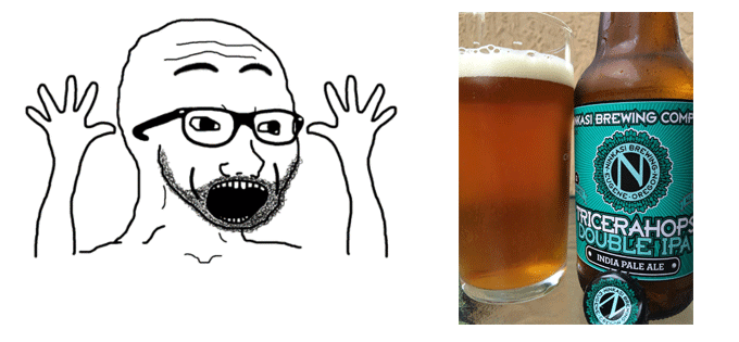 Wojak soy boy excited craft beer — Wojak meme