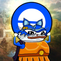 Toshi cat holding toshi ring — $TOSHI meme