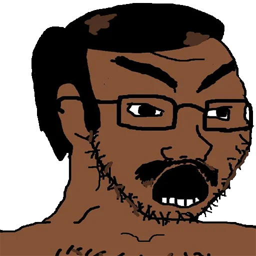 Glasses portrait Jeet Degen sticker — Sticker Packs meme