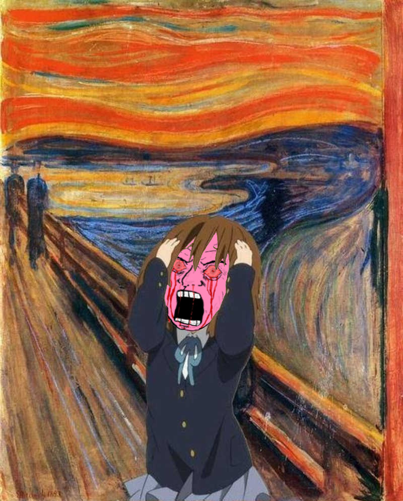 Pink wojak the scream — Wojak meme