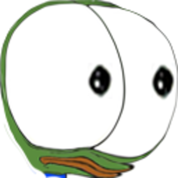Pepe huge eyes scared — Pepe meme