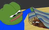 Bobo under rug found by pepe — Bobo meme