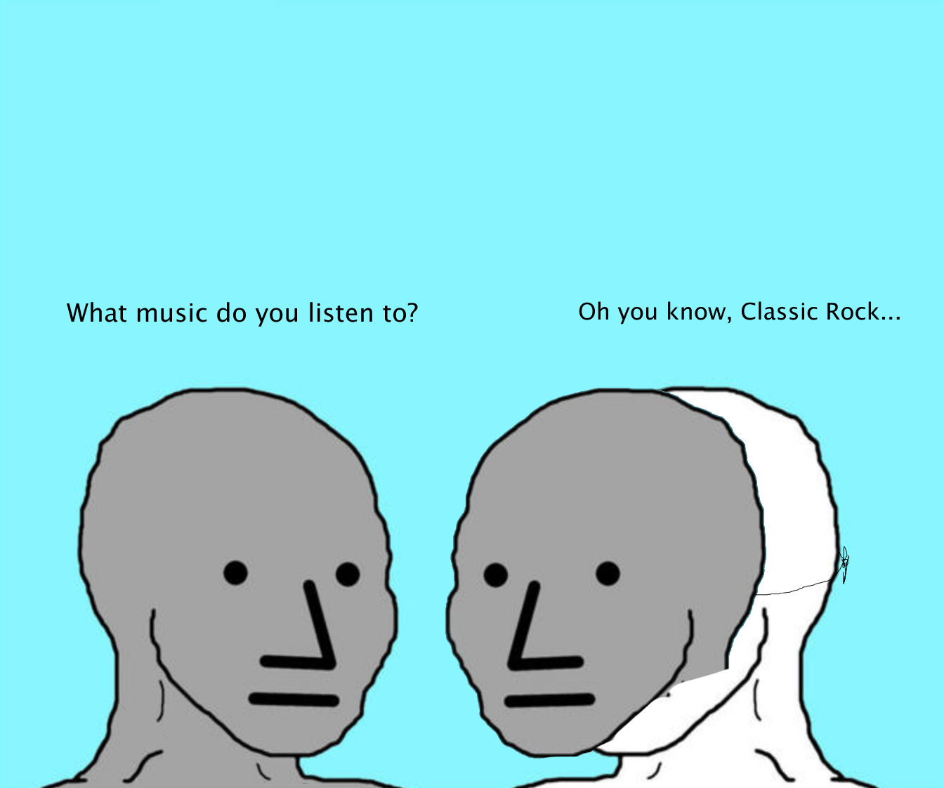 Wojak npc conversation — Wojak meme