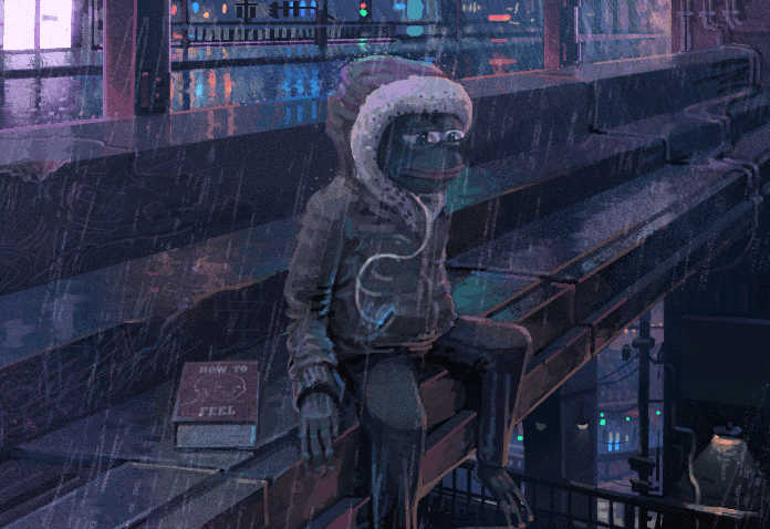 Pepe raining feels — Pepe meme