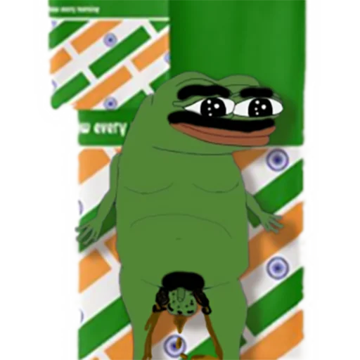 Convenience store frog Jeet Degen sticker — Sticker Packs meme
