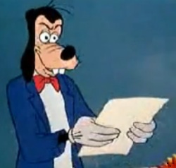 Goofey reading paper — Reaction meme