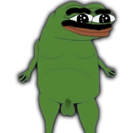Naked frog Jeet Degen sticker — Sticker Packs meme