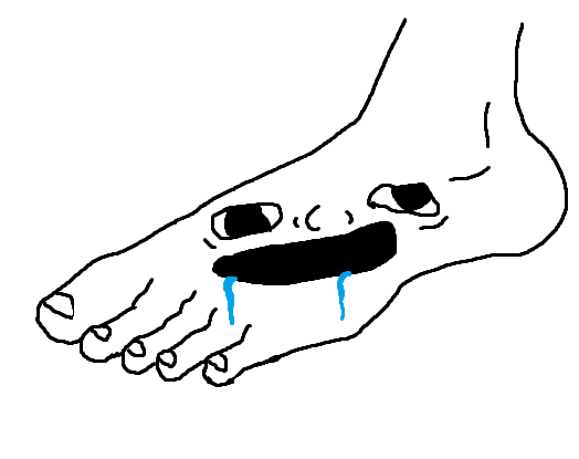 Brainlet foot face — Brainlet meme