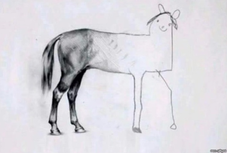 Horse Drawing meme template — Templates meme