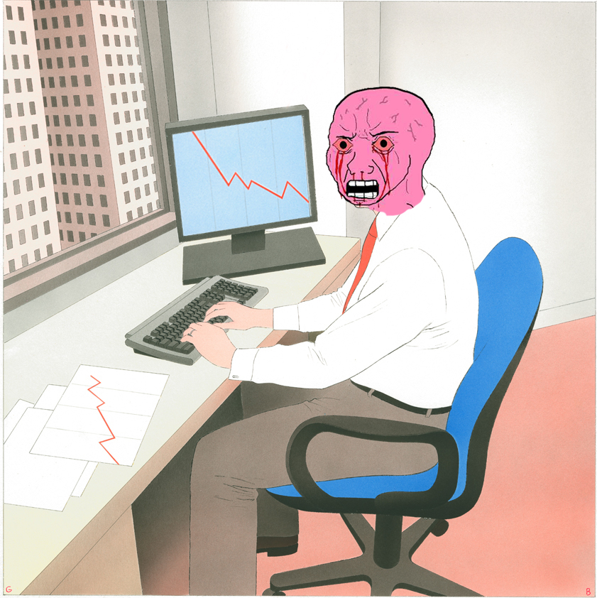 Pink wojak office charts — Wojak meme