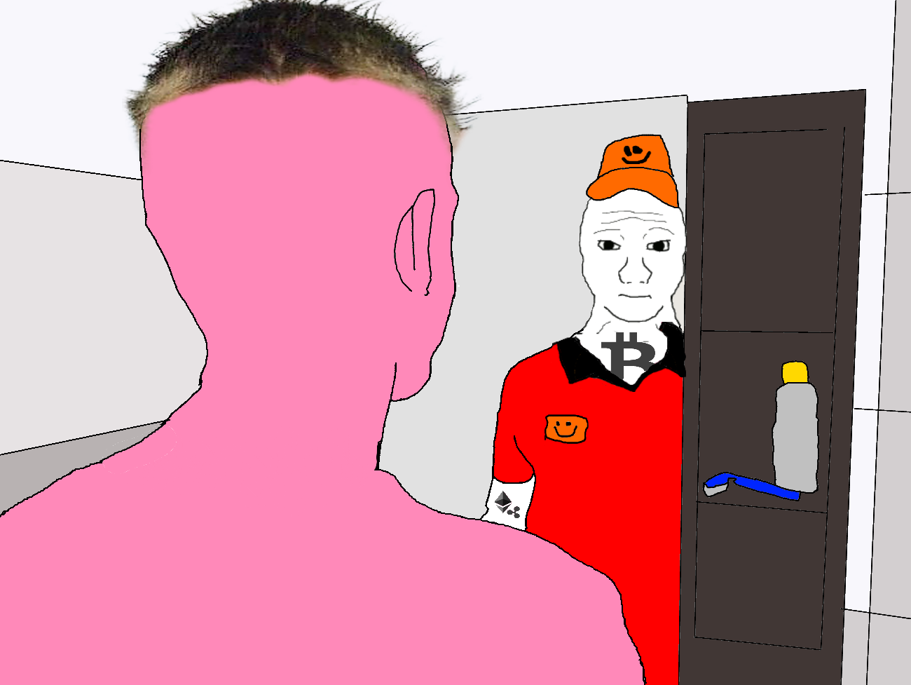 Pink wojak justd wage — Wojak meme