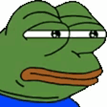 Pepe unsure folded hands — Pepe meme