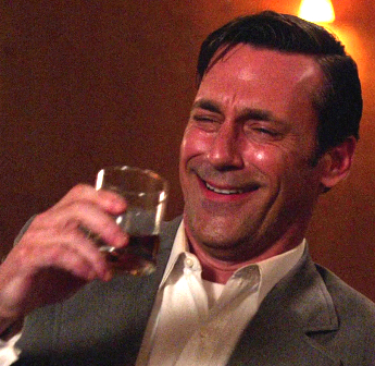 Don draper drunk laughing — Reaction meme
