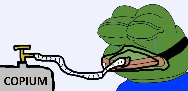 Pepe breathing copium — Pepe meme