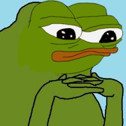 Pepe thinking modified face — Pepe meme