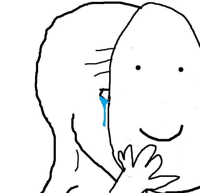Wojak crying behind happy mask — Wojak meme