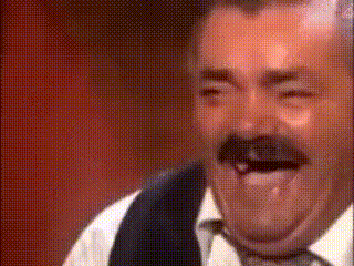 Mexican guy laughing distorted — Reaction meme