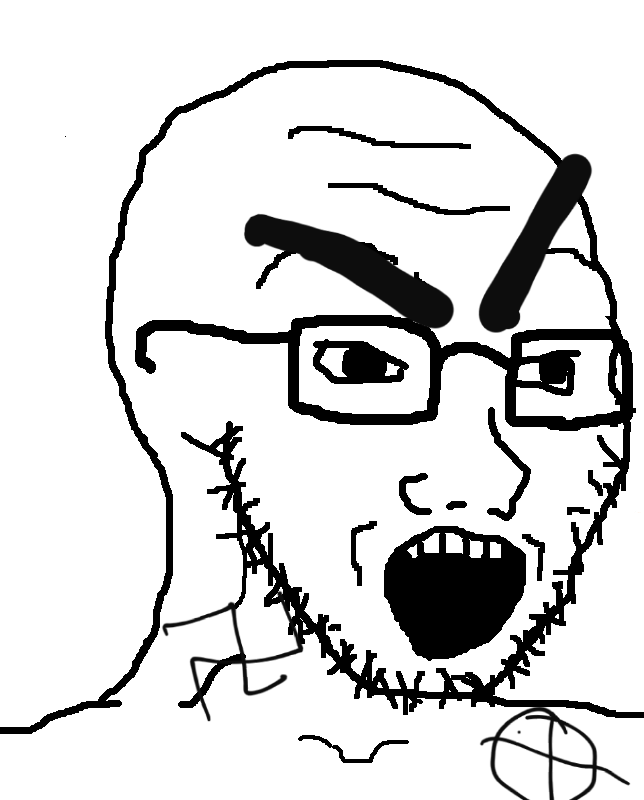 Wojak soy boy big eyebrows — Wojak meme