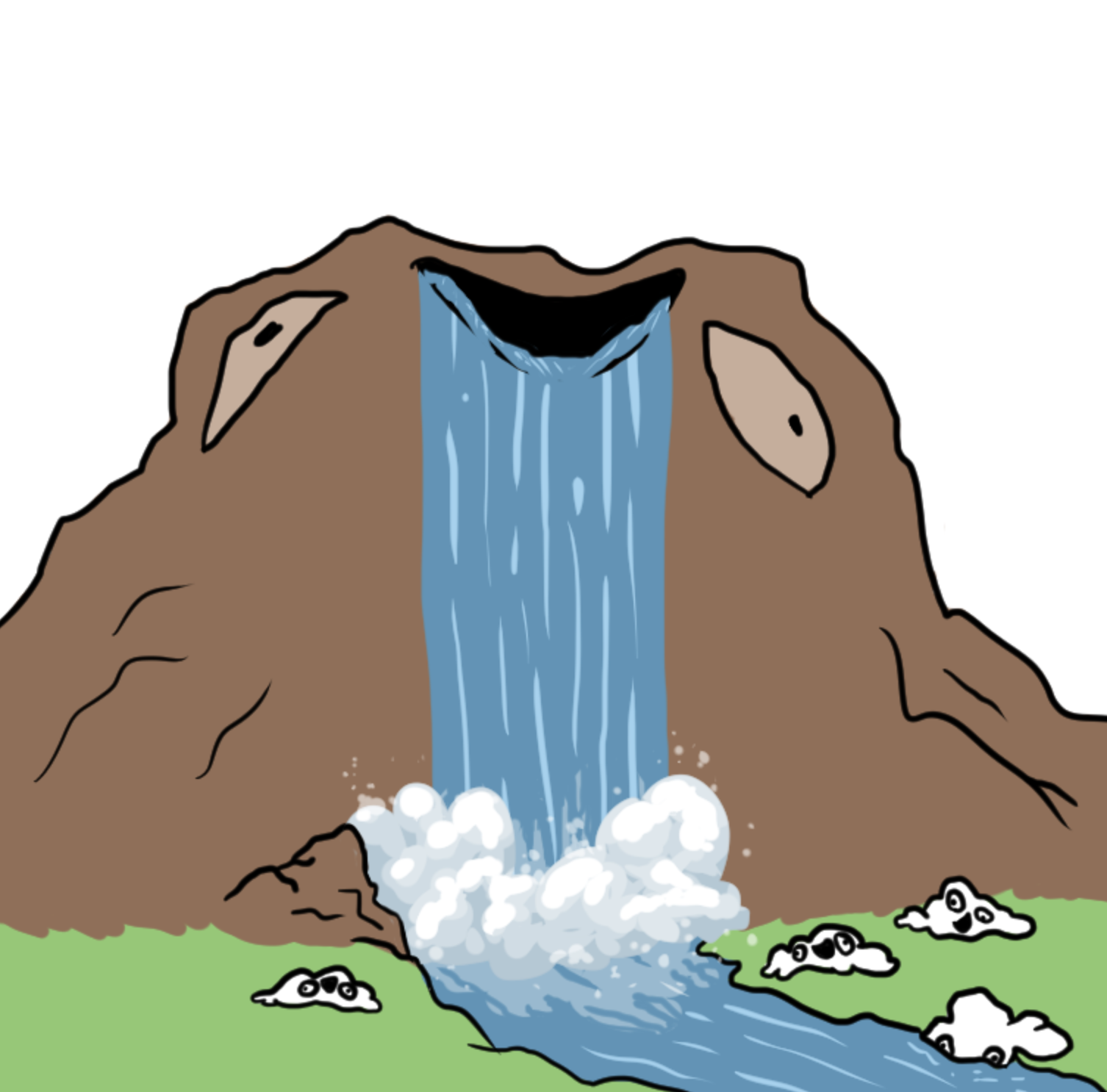 Brainlet mountain drooling — Brainlet meme