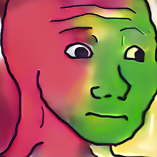 Green wojak turns pink — Wojak meme