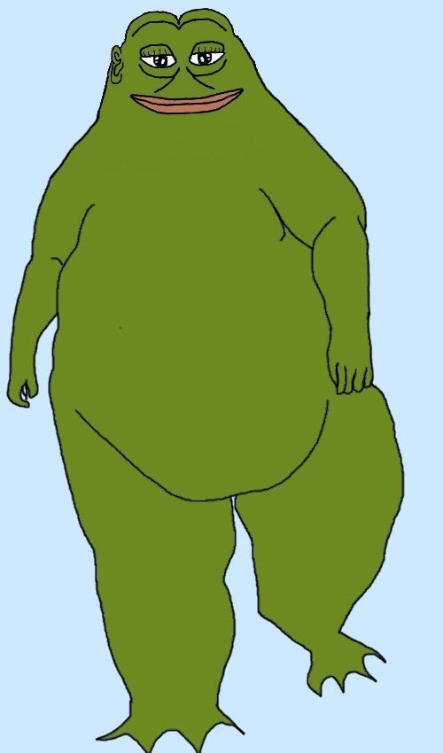 Pepe fat walking — Pepe meme