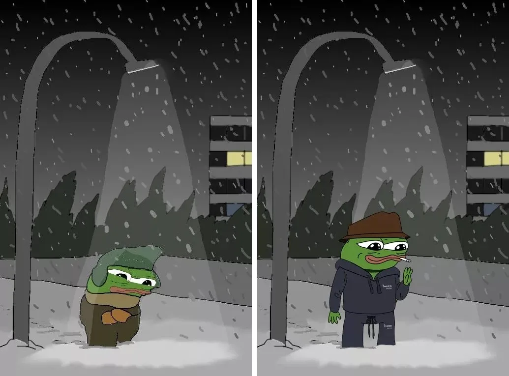 Before and After — Twetch meme