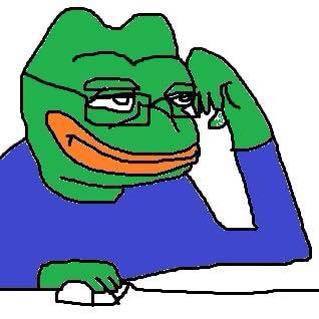 Pepe clip art on computer — Pepe meme