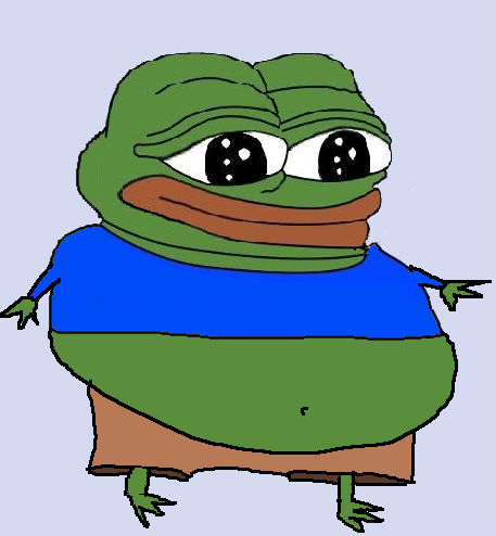 Pepe fat stomach happy — Pepe meme