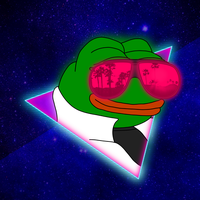 Pepe retrowave motif — Pepe meme