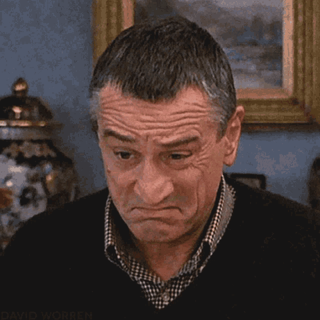 The Classic De Niro Frown / Shrug — Reaction meme