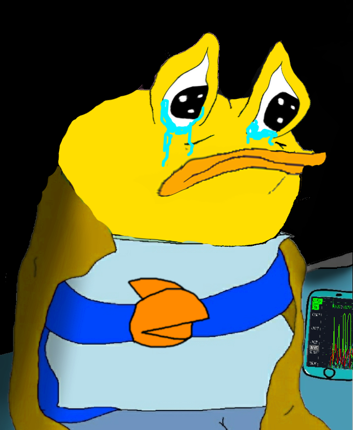Snib crab crying about chart — Reaction meme