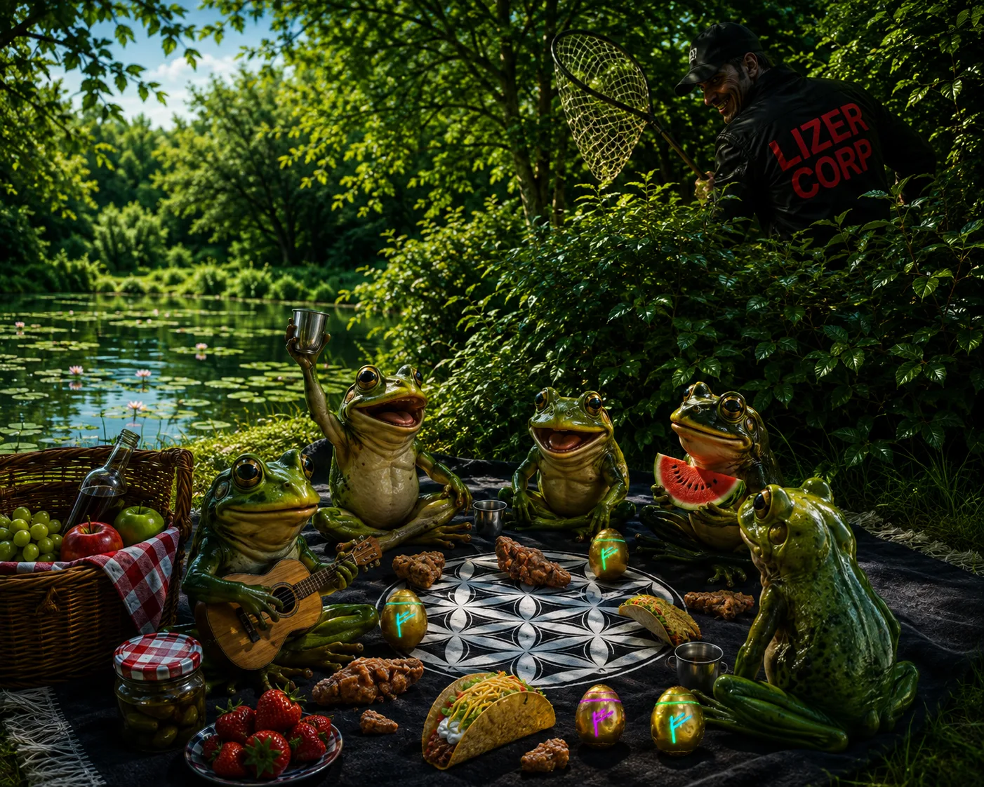 Tweych Frog Picnic — Twetch meme