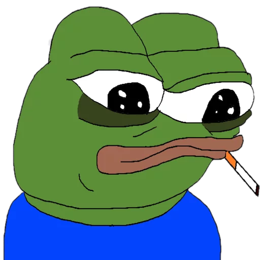 Smoking closeup Frog Friends sticker — Sticker Packs meme