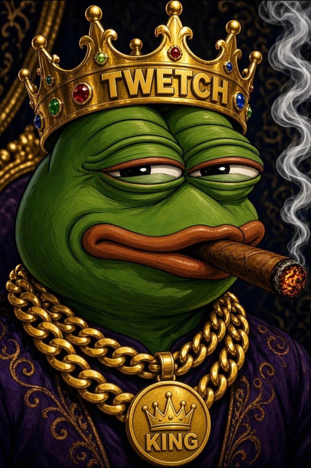 Twetch Frog King — Pepe meme