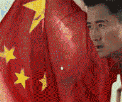 Saluting Chinese Flag — Reaction meme