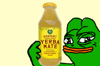 Pepe drinking yerba mat — Pepe meme