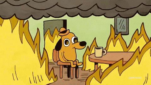 This is Fine. — Reaction meme