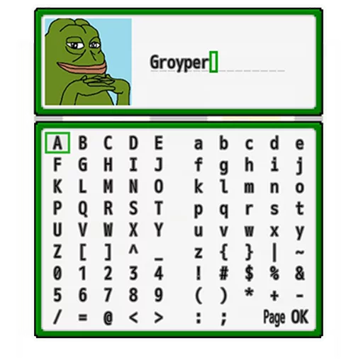 Gameboy typing Groyper sticker — Sticker Packs meme