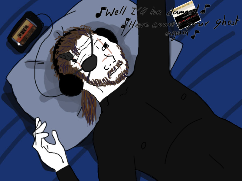 Wojak pirate listening to tunes — Wojak meme