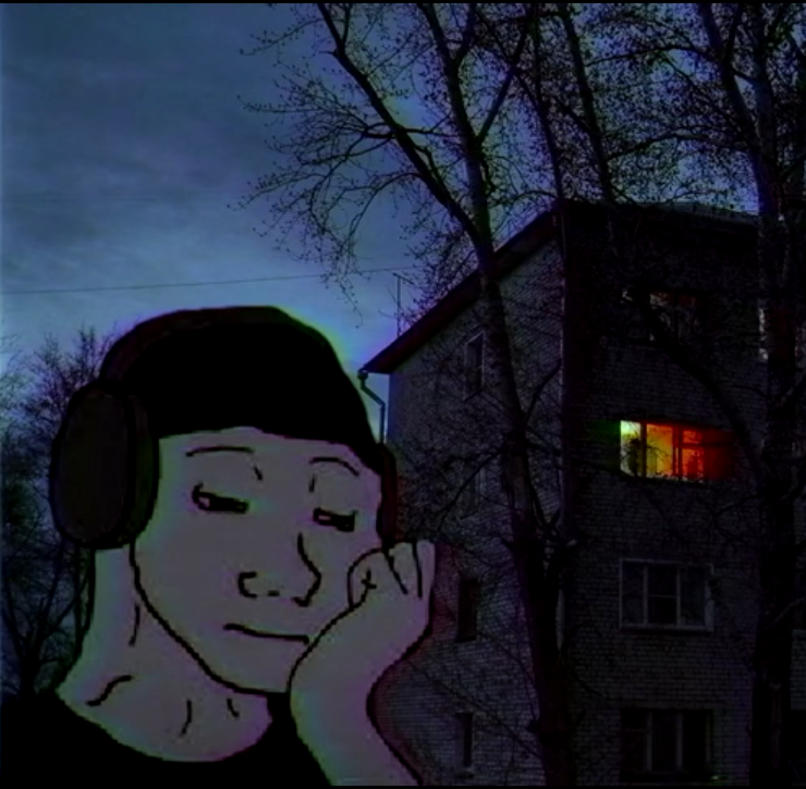 Wojak doomer bored night walk — Wojak meme