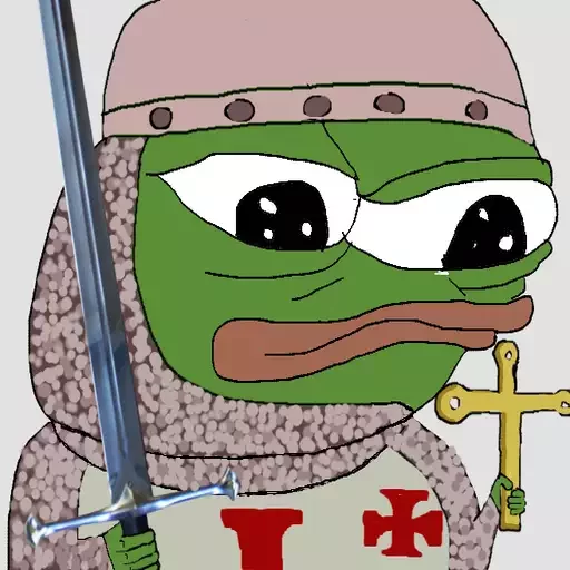 Crusader knight Frog Friends sticker — Sticker Packs meme